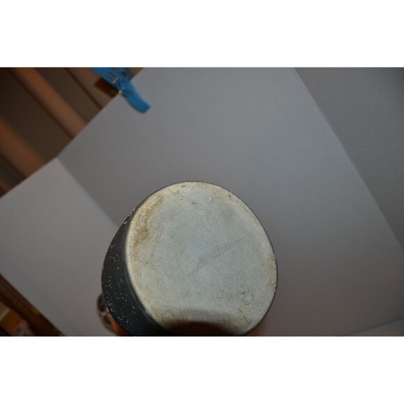 Vintage Vase Black with Gold and White Abstract 1950s - Picture 4 of 5